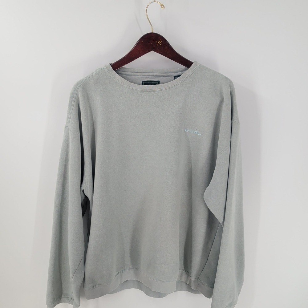 Vtg‎ Bolle Golf Classic Embroidered Crew Neck Pullover Sweatshirt Light Gray M